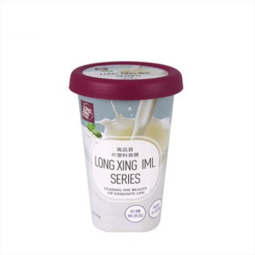 Plastic Packaging Container Frozen PP Yoghurt Tub Pot Yogurt Cup with Lid Spoon